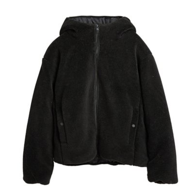 RLEHJN Manteau Polaire Femme Hiver Veste Polaire Femme Avec Capuche Jacket Chaud Couleur Unie Veste Teddy À Mode Manteaux Peluche Cardigan Polaires Chaud Blouson Épaissir Outerwear Hiver