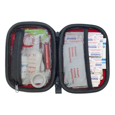 SwirlColor Trousse Secours Vide Portable 2 Pièces - Rose + Gris - 13x10x4 Cm