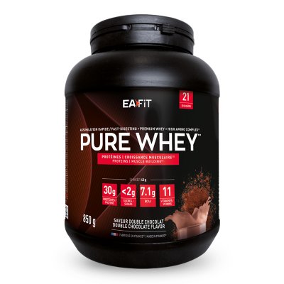 Whey protéine Pure Double chocolat 850g Multicolore 0025101 EAFIT