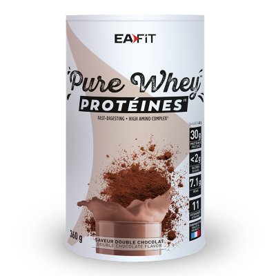 Whey protéine Pure Double chocolat 360g Multicolore 0025151 EAFIT