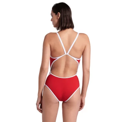 Maillot Une Pièce Femme Arena Icons Team Fit – MaxFit Résistant Chlore & Sel, Séchage Rapide, Piscine & Plage