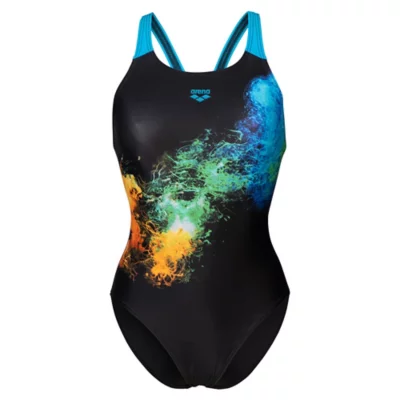 Arena Maillot De Bain 1 Pièce Femme Swim Pro - Dos Graphique - Polyester Recyclé - Pour Fitness Et Loisir