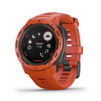 Garmin Montre Gps And Cardio Instinct Rouge Feu