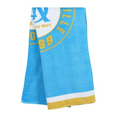 Serviette De Bain OM Droit Au But - 100% Coton 75x150 Cm - Imprimé Officiel Olympique De Marseille - OEKO-TEX - 4