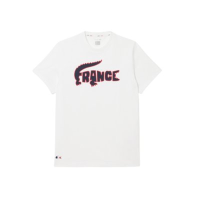 Lacoste Tee Shirt A Manches Courtes Homme Equipe De France De Tennis