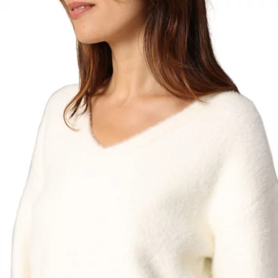 Pull Deeluxe Woman Blanc Ajouré Printemps - Taille L (jusqu'à 42) - Occasion Bon état