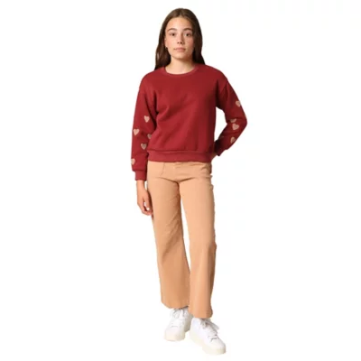 Pull Fille Next 9-10 Ans - Rouge Coeur - Manches Longues - Automne/Hiver