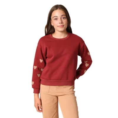 Pull Fille Next 9-10 Ans - Rouge Coeur - Manches Longues - Automne/Hiver