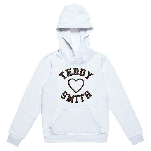 Teddy Smith Sofrench Embos Jr Sweatshirt à Capuche Fille
