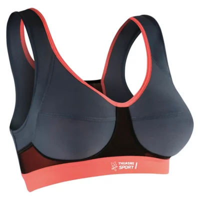 Brassière De Training Femme Activ Sport Bra Noir et orange THUASNE