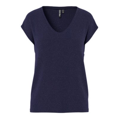 PIECES Pcbillo Tee Lurex Stripes Noos T-Shirt Donna
