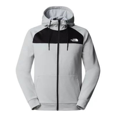 THE NORTH FACE Sweat à capuche Kaveh Full ZIp pour homme, Tnf gris clair chiné/blanc TNF, X-Large