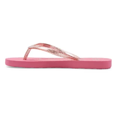 Tongs Roxy Viva Sparkle Pour Fille - Synthétique Et Caoutchouc Style Plage Été