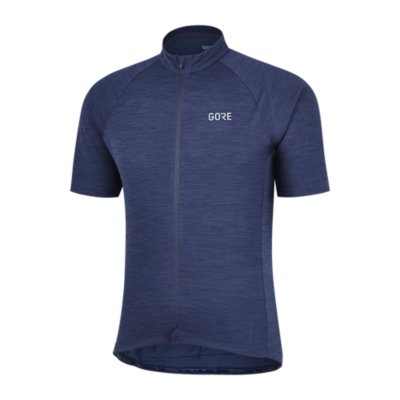 Maillot De Velo A Manches Courtes Homme C3 BLEU GORE INTERSPORT