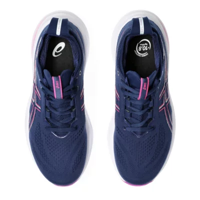 Chaussures De Running Femme GEL NIMBUS 26 Bleu et rose ASICS