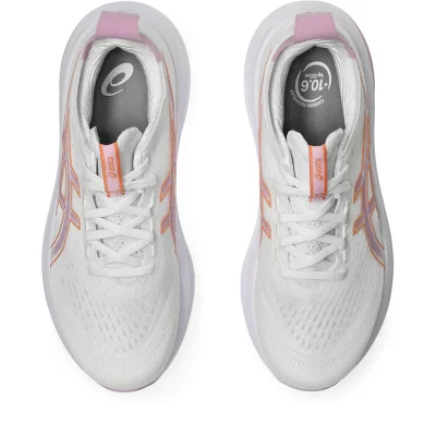 ASICS GEL-NIMBUS 27 ホワイト ASICS GEL-Nimbus 27 Men's White/Huddle Yellow – Holabird Sports