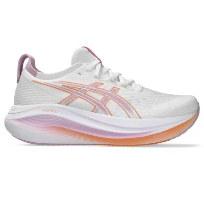 Chaussures De Running Femme Gel-Nimbus 27 Blanc et orange ASICS ...