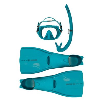 Set palmes, masque et tuba adulte  PMT ATOLL Multicolore 10141   BEUCHAT