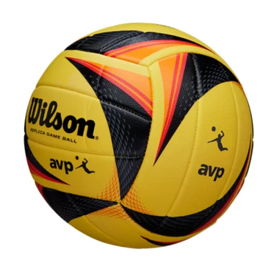 Ballon De Beach Volley OPTX AVP VB REPLICA Jaune, noir et rouge WILSON ...
