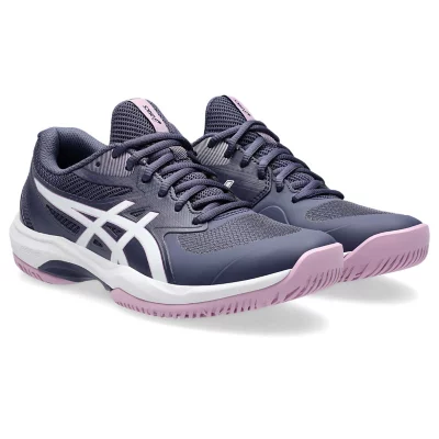 Chaussures De Tennis Femme Game FF Marine, blanc et rose ASICS