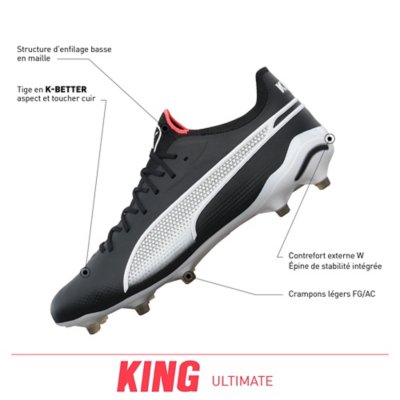 Puma Chaussure de foot KING Platinum FG/AG pour Homme, Blanc/Or, Taille  44.5, Chaussures