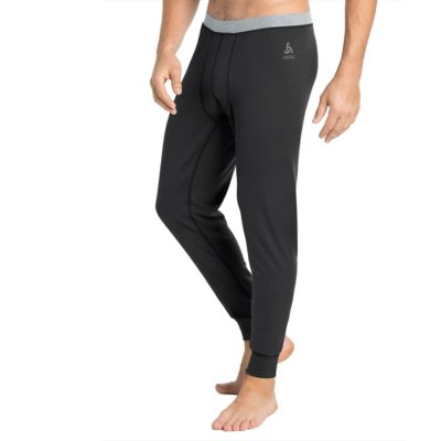 Odlo Merino Warm Pant M gris, collant thermique en laine Merino pour hommes