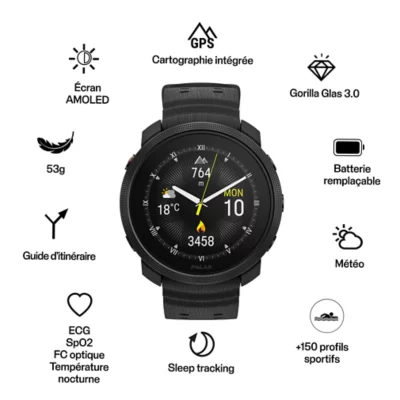 Cardio Gps Montre ConnectÃ©e Cartographie Montre GPS Cardio