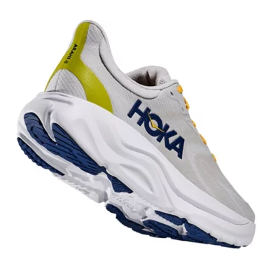 Chaussures De Running Homme Arahi 8 Wide Blanc, gris et jaune HOKA