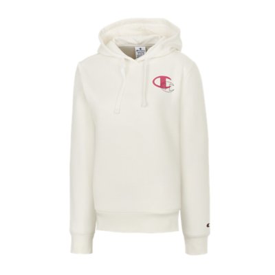 CHAMPION HOODIE MONOCHROME LOGO TAUPE - SWEAT FEMME