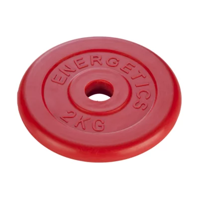 Disque De Musculation Caoutchouc Naturel Rouge ENERGETICS | INTERSPORT