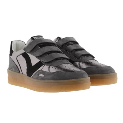Sneakers Femme Seul Tiras Serraje Metal Noir et gris VICTORIA