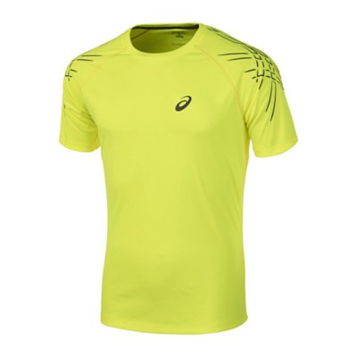 asics t shirt fille jaune