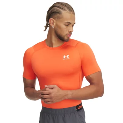 T-shirt Homme Prana Manches Courtes Rayé Orange - Léger Et Respirant (Taille M)