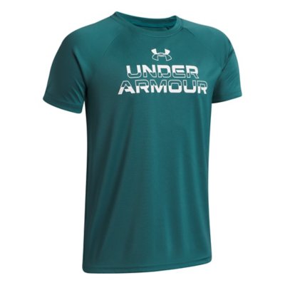 Under Armour Tee Shirt De Training A Manches Courtes Garcon Tech Split Wordmark