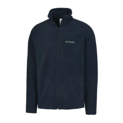 Gilet Polaire Homme Columbia Bleu Foncé - Taille XXL (2XL) - Fermeture Intégrale Et Poches - Occasion Très Bon état