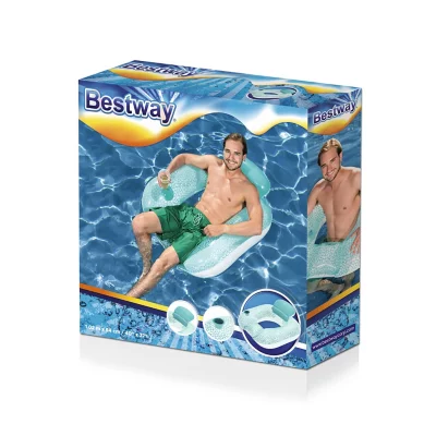Bouée Gonflable Adulte En Forme De U – Avec Porte-gobelets Et Poignées Douces – Idéale Piscine, Plage, Lac – 5 Modèles Fun (Flamant, Sirène, Feuille, Etc.)