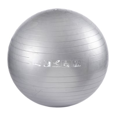 Ballon de yoga avec pompe à main 75 cm, gris