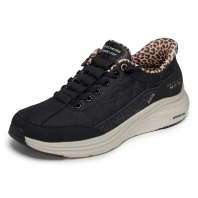Skechers Sneakers Femme Slip Ins Contour Foam Cozy Fit Leopard Dream