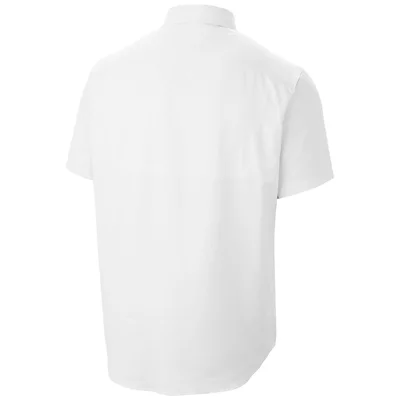 Chemise Columbia Homme XL Blanche – Manches Courtes, Pêche Randonnée, Omni-Shade, Ventilée