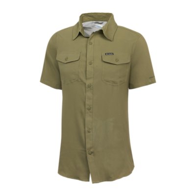 Chemise De Pêche Columbia PFG – Homme – Taille S – Jaune – Manches Courtes
