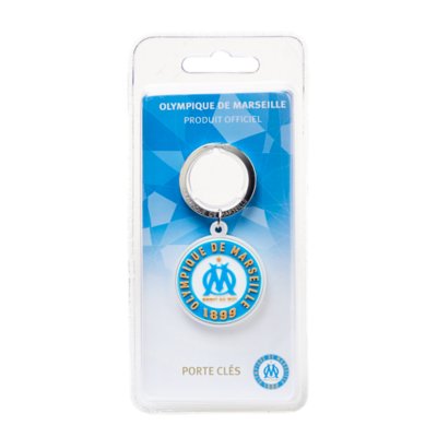 Porte-clés OM Officiel – Métal Solide, Format Poche 4x3 Cm, Un Must Pour Les Fans !