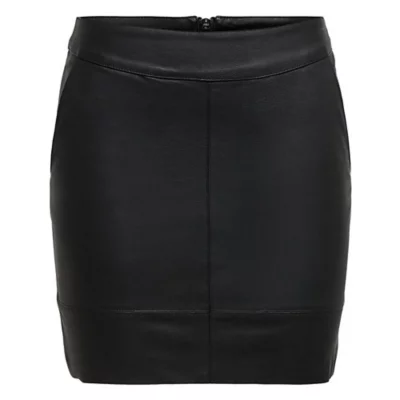 Jupe En Cuir Noir Souple LOLA Taille 40 - Occasion En Super état