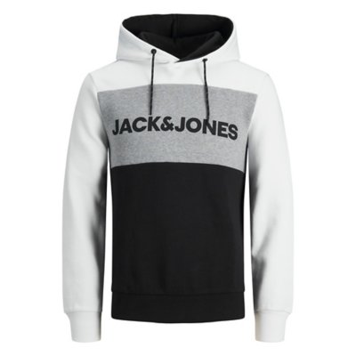 Sweatshirt capuche homme JJELOGO BLOCKING JACK JONES