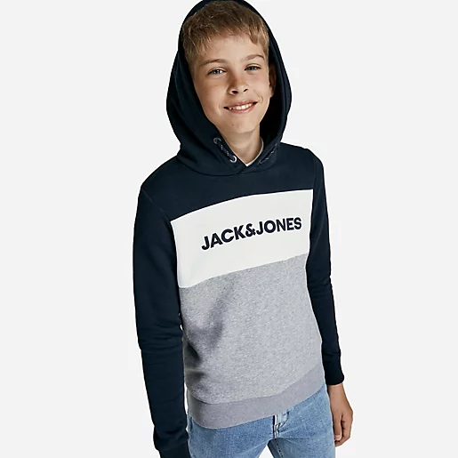 Sweatshirt À Capuche Garçon JJELOGO BLOCKING JACK JONES JUNIOR