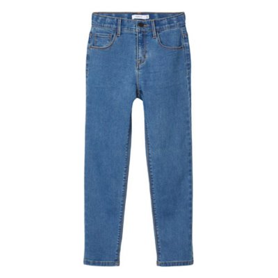 Ripley - JEANS MOM NIÑA COTTONS JEANS AZUL LETICIA