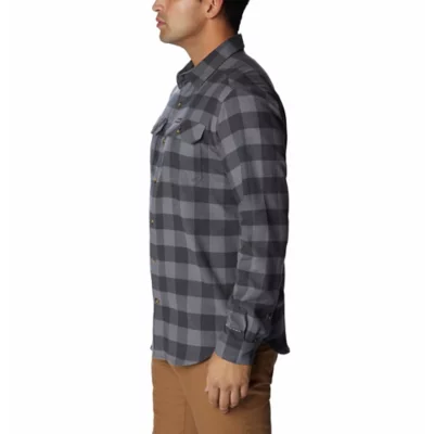 Chemise décontractée à manches longues en flanelle Columbia Sportswear pour homme Gris écossais Taille XXL 2XL - France