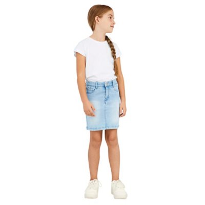 Urban Classics LONG WIDE LIGHT - Jupe Longue - Skyblue Washed/denim