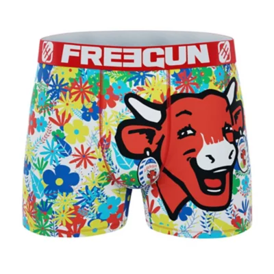 Lot de 3 boxers enfant La Vache Qui Rit Freegun - Bleu Rouge - Garçon