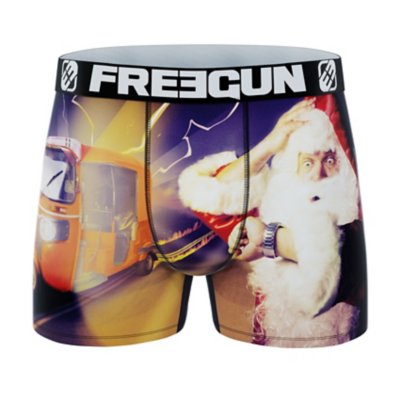 Boxer Homme FREEGUN Collection Noël - Idée Cadeau Fun, 92% Polyester, 8% élasthanne - 7