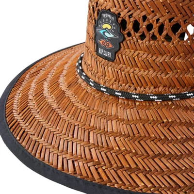 Chapeau De Paille Rip Curl Avec Logo - Marron